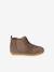 Soft Leather Boots, Zipped & Elasticated beige+camel+navy blue 