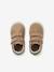 Leather shoes with touch-fastening straps sandy beige 