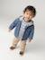 Hooded Denim Shirt for Babies stone 