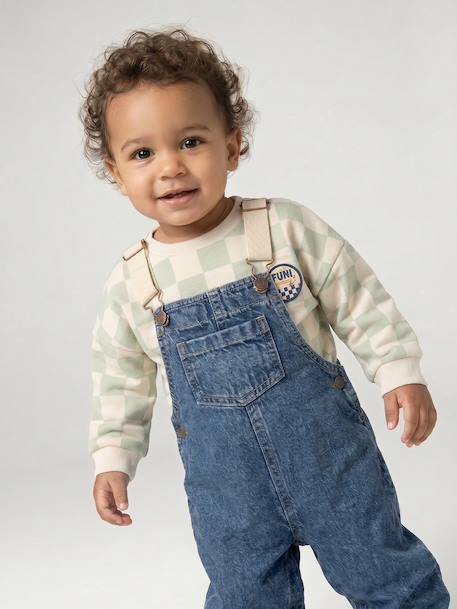 Denim dungarees for baby stone 
