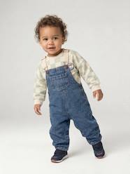 -Denim dungarees for baby