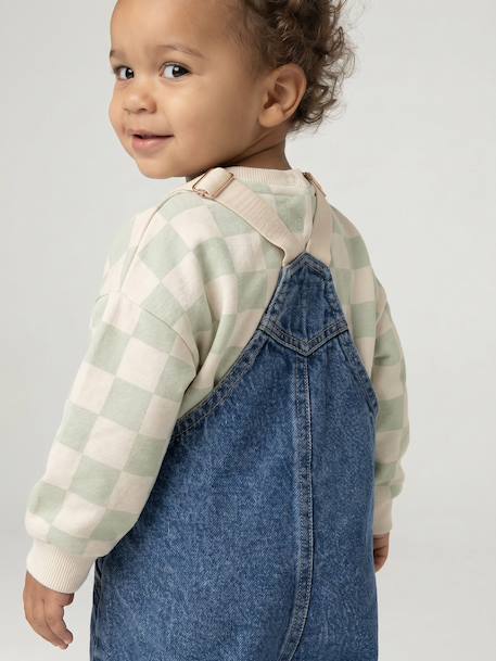 Denim dungarees for baby stone 