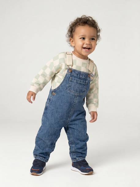 Denim dungarees for baby stone 