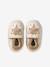 Soft leather baby slippers beige 