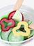 FSC 100% wooden salad set with spinner ecru 