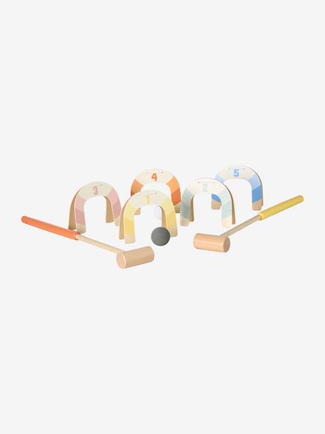 FSC 100% wooden croquet set multicoloured 