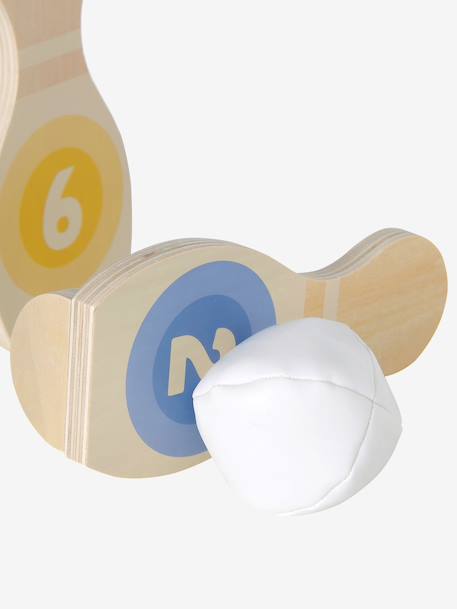 FSC 100% wooden skittles game multicoloured 