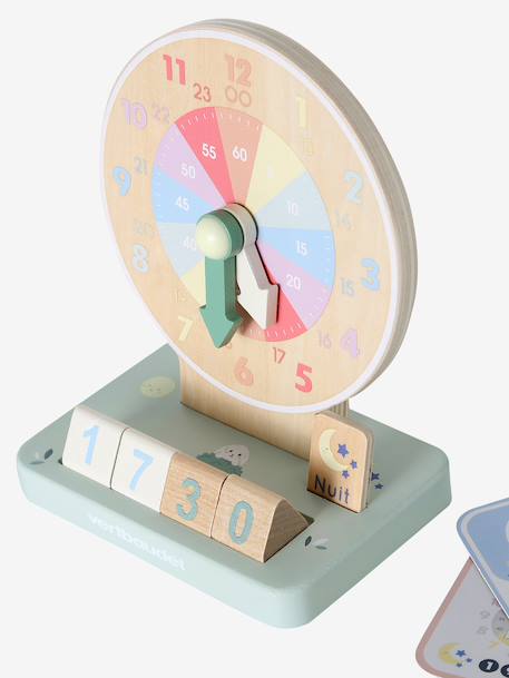 FSC 100% wooden learning clock wood 