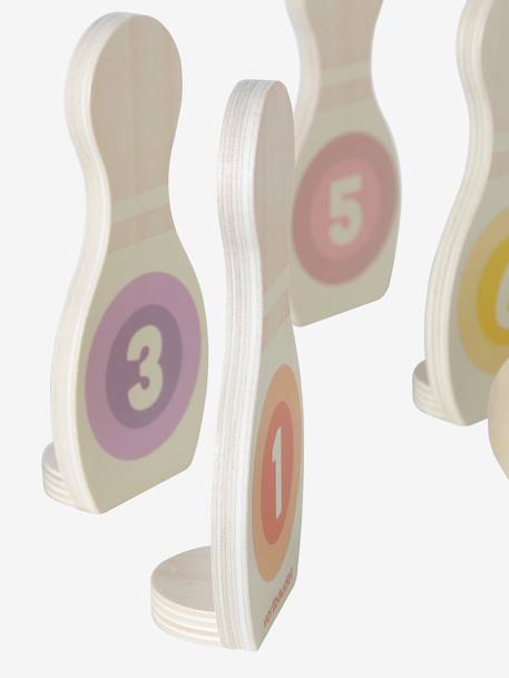 FSC 100% wooden skittles game multicoloured 