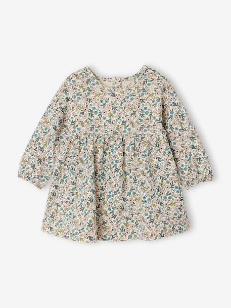 3-Piece Outfit: Dress + Cardigan + Headband for Baby Girls coral+green+grey blue+old rose 
