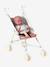 Doll pushchair green+rose 