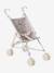 Doll pushchair green+rose+yellow 