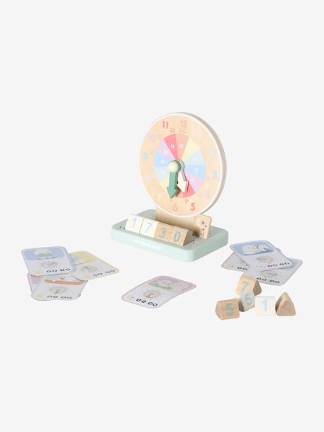 FSC 100% wooden learning clock wood 