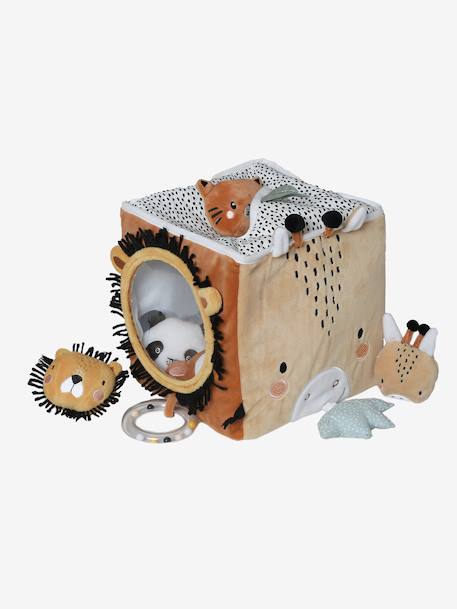 Activity Cube in Fabric, Tanzania yellow 