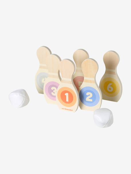 FSC 100% wooden skittles game multicoloured 