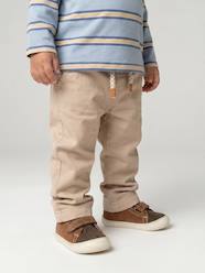 -Lined Twill Trousers for Baby Boys 