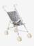 Doll pushchair green+rose 