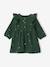 Muslin dress for baby girls green 