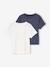 Pack of 2 cropped T-shirts for girls ink blue 