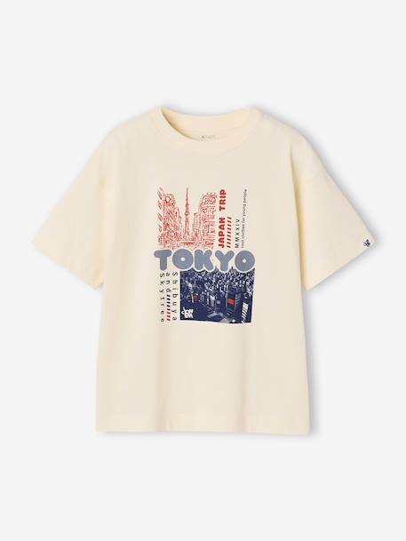 Short-sleeved T-shirt for boys ecru 