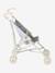 Doll pushchair green+rose 