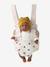 Baby Carrier For Dolls, in Cotton Gauze black+printed pink+rose+yellow 
