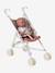 Doll pushchair green+rose+yellow 