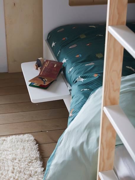 Suspended Shelf-Bedside Table White 