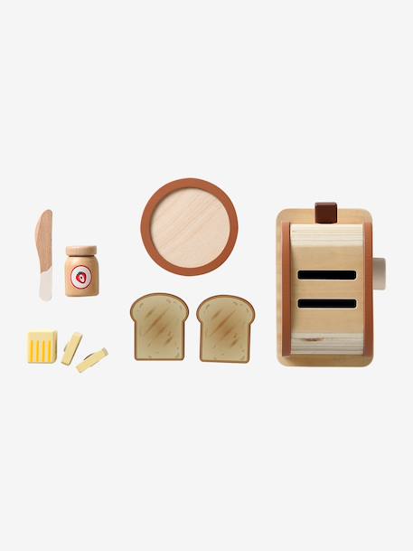 FSC 100% wooden toaster caramel 
