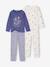 Pack of 2 long pyjamas for girls slate blue 