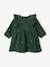 Muslin dress for baby girls green 