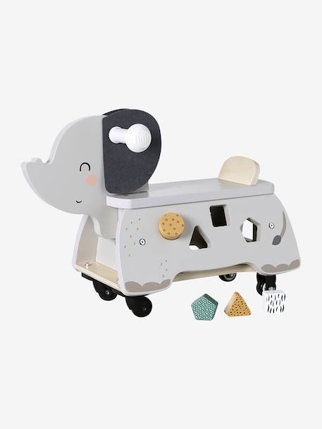 FSC® wooden Tanzania elephant ride-on toy grey 