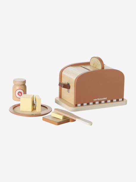 FSC 100% wooden toaster caramel 