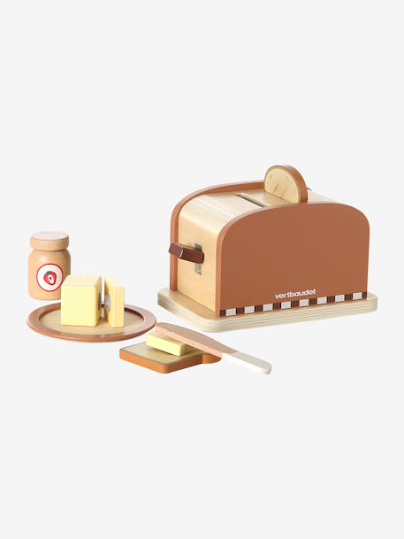 FSC 100% wooden toaster caramel 