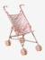Doll pushchair green+rose 