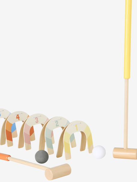 FSC 100% wooden croquet set multicoloured 