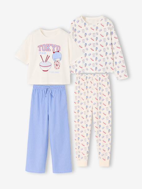Pack of 2 pyjamas for girls beige 