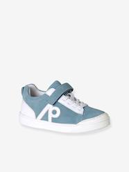 Shoes-Kids' leather trainers with touch-fastening strap