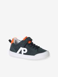 Shoes-Leather trainers with elasticated laces for boys