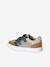 Leather trainers with touch-fastening straps for boys set brown 