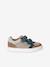 Leather trainers with touch-fastening straps for boys set brown 