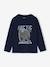 Long-sleeved T-shirt for boys green+navy blue 