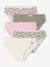 Pack of 5 briefs for girls beige 