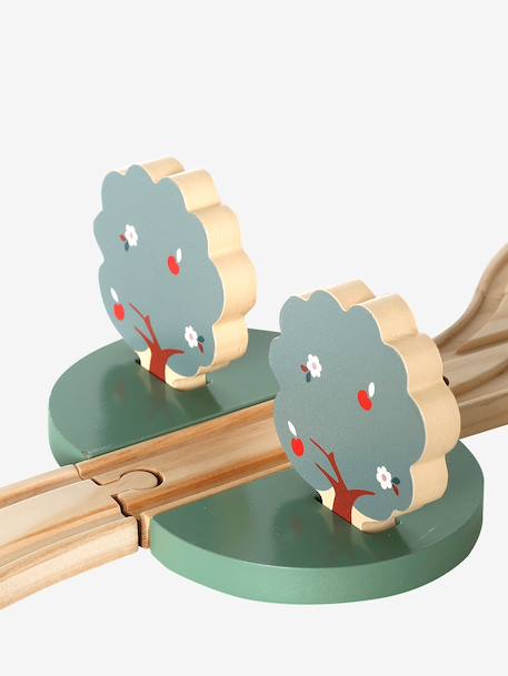FSC 100% 55-piece wooden train set wood 
