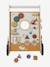 Wooden Walker with Brakes - Wood FSC® Certified caramel+rose+WHITE MEDIUM SOLID WITH DESIGN+wood 