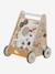 Wooden Walker with Brakes - Wood FSC® Certified caramel+rose+WHITE MEDIUM SOLID WITH DESIGN+wood 