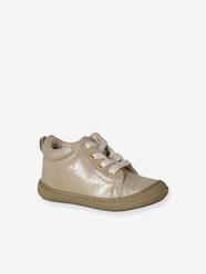Shoes-Soft leather lace-up ankle boots for baby's first steps