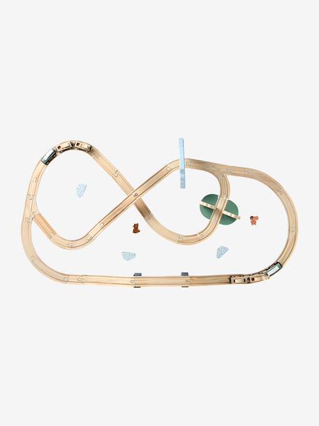 FSC 100% 55-piece wooden train set wood 