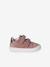 Trainers with leather velcro straps for babies gold+rosy+white 