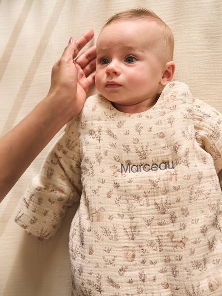 Nutty cotton muslin baby sleep bag twine 